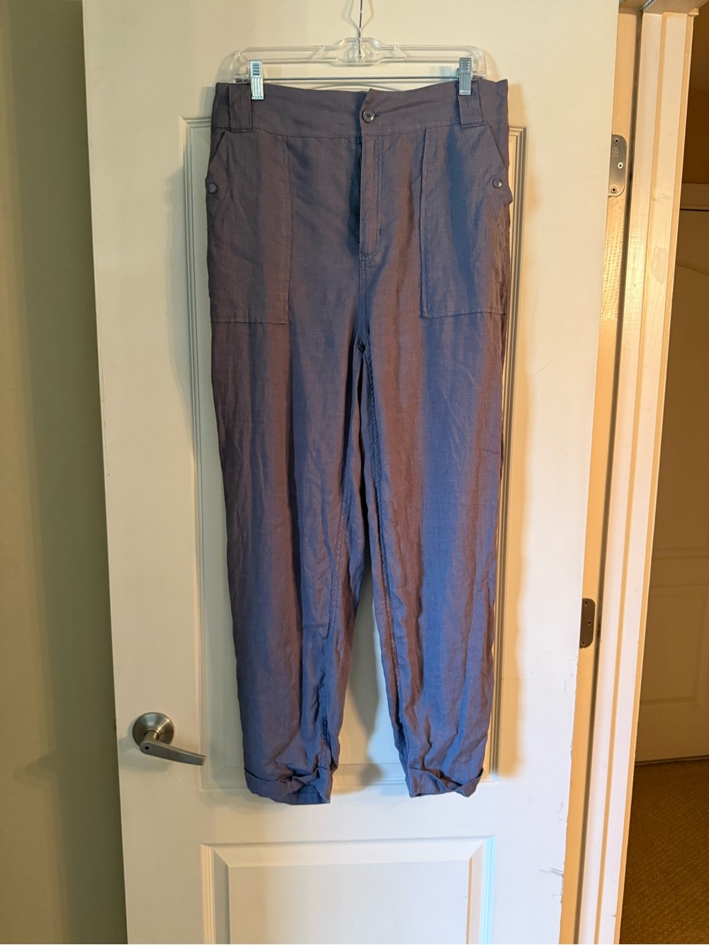 Tahari Straight-Leg Pants in Slate Blue